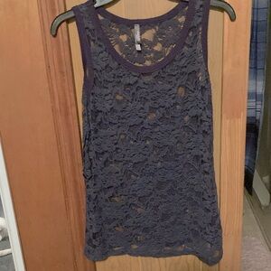 Lace top 25” long 15” wide never worn size L